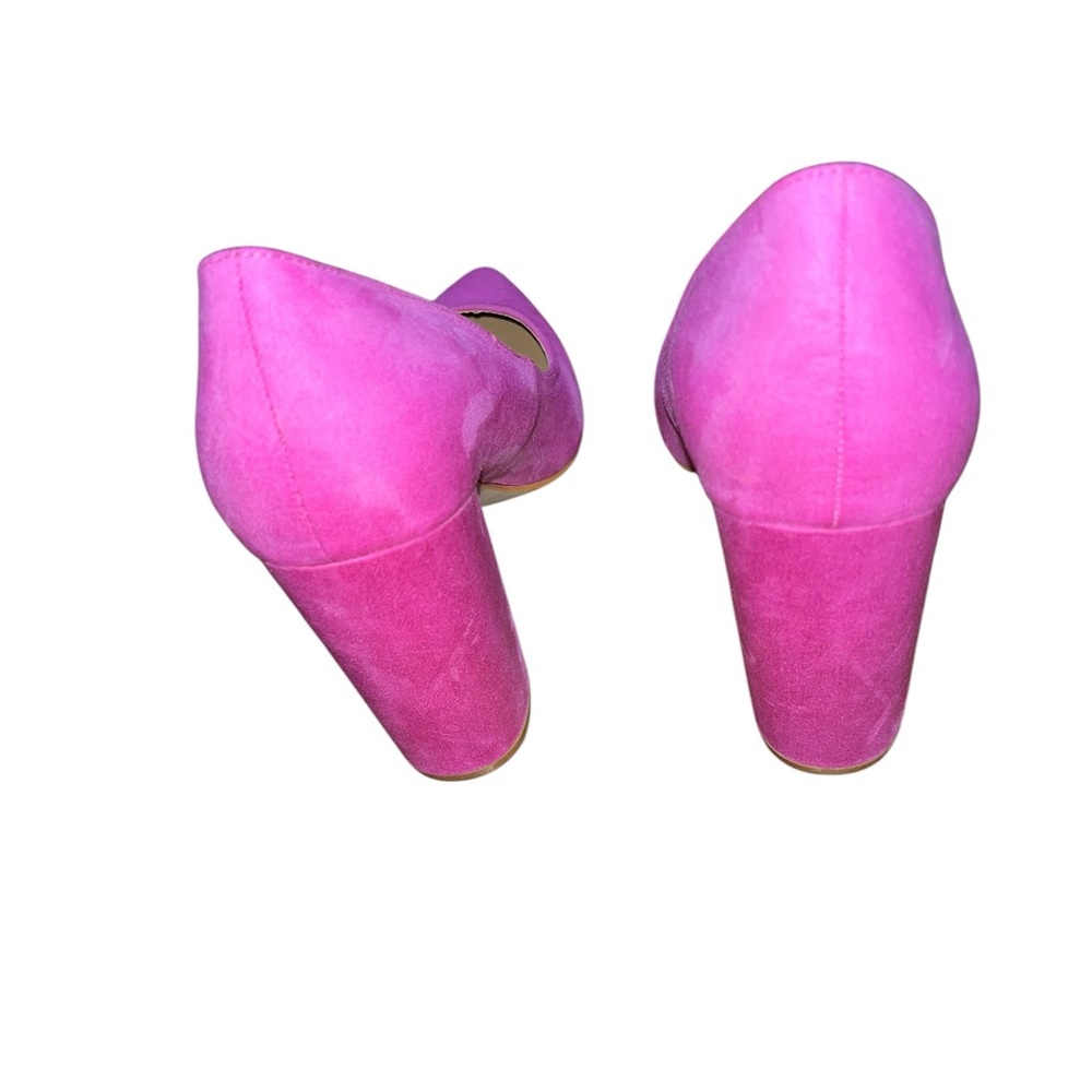 Fuchsia Suede Pumps Size 8.5 - Picture 4 of 6